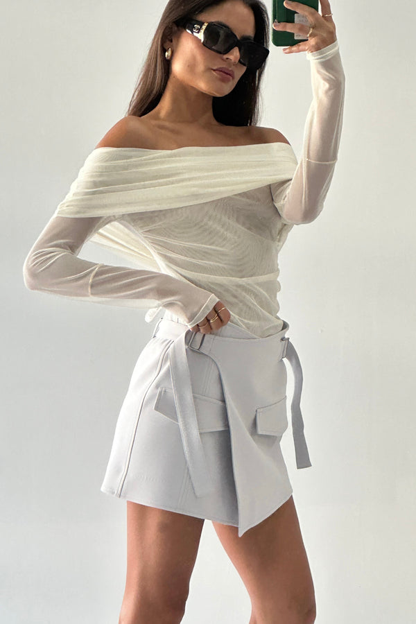 SURFSIDE MINI SKIRT SLATE