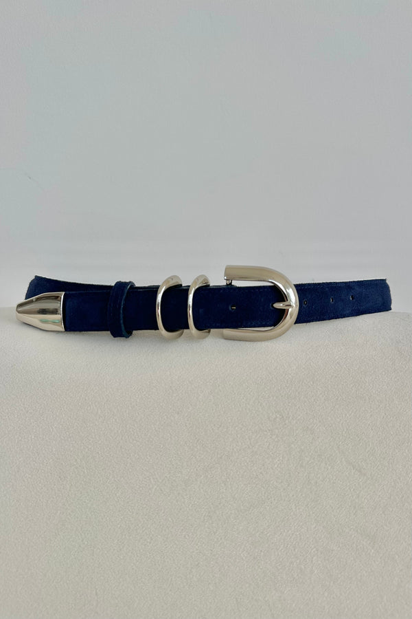 CAMI BELT NAVY SUEDE