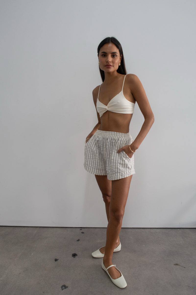 KYLA SHORTS PUCKERED IVORY