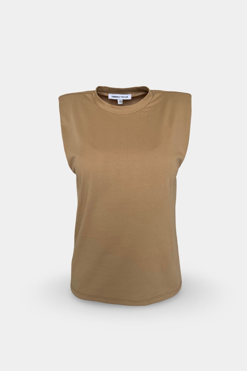 PAM SLEEVELESS MUSCLE TEE VINTAGE KHAKI