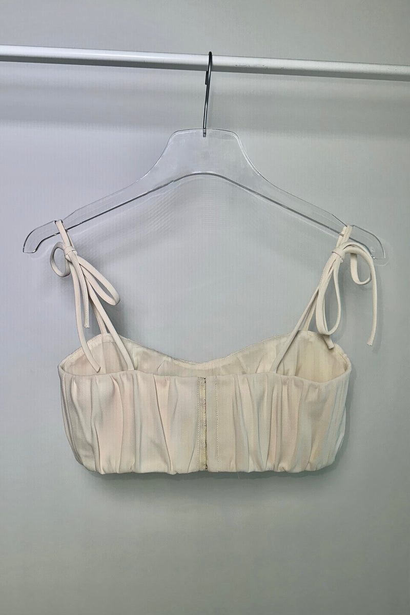 Crepe Couture Bralette for Woman in Ivory