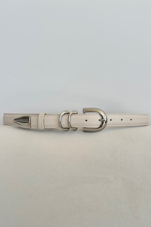 CAMI BELT IVORY/SILVER