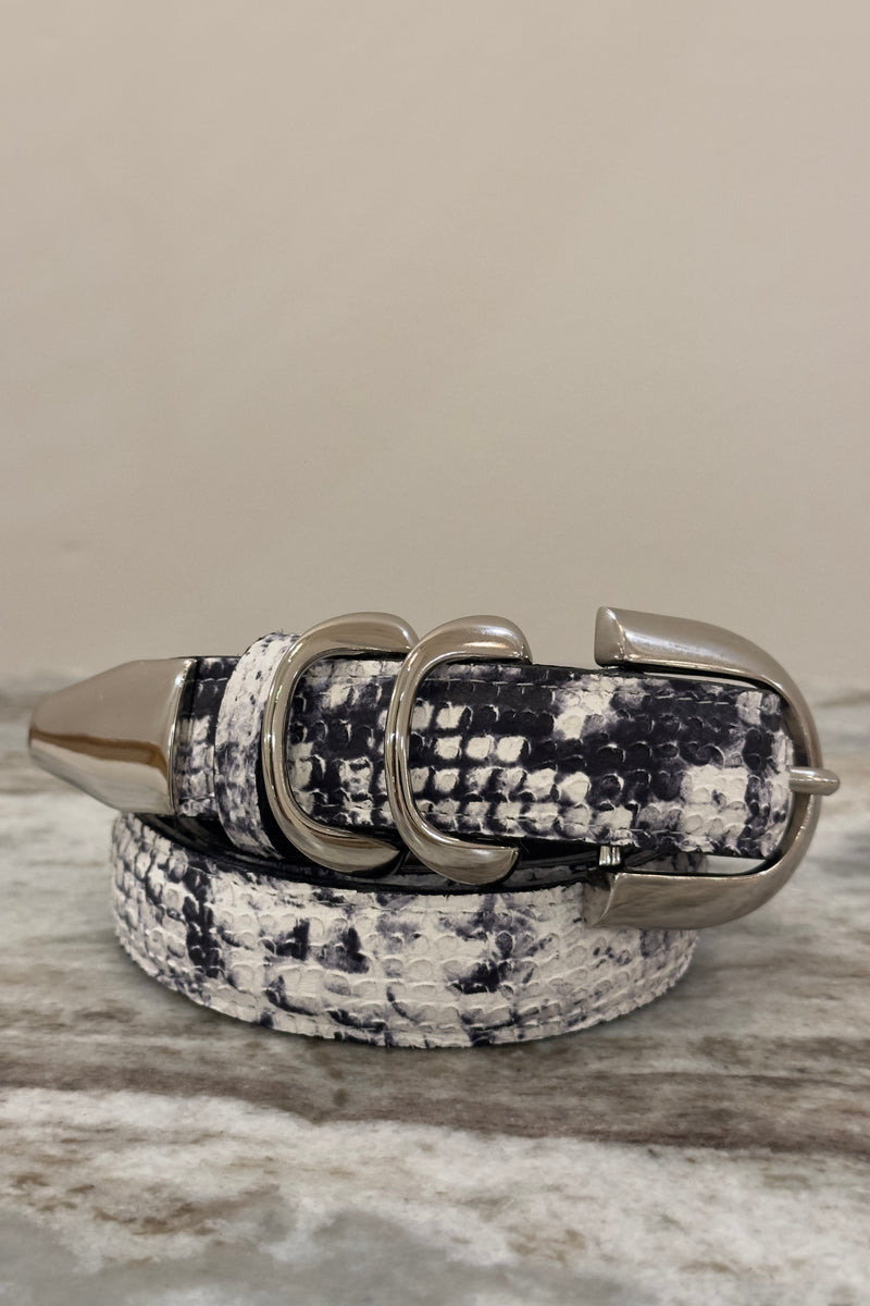 CAMI BELT PYTHON/SILVER