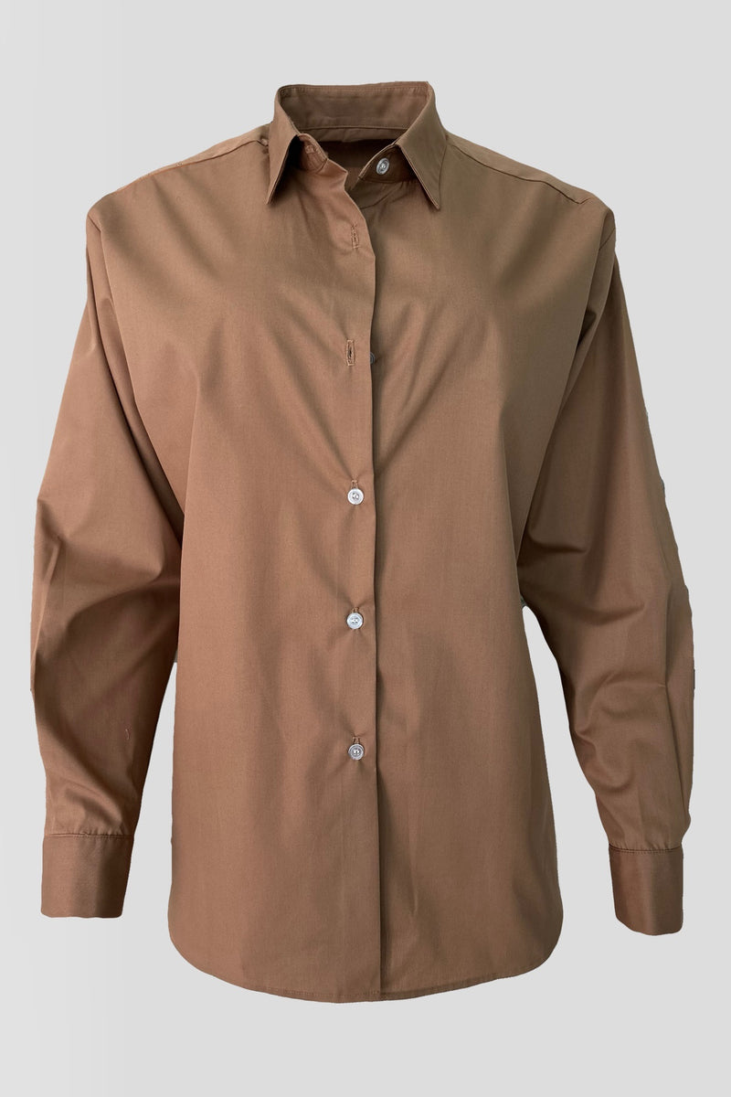 ASHLEY BUTTON DOWN MOCHA